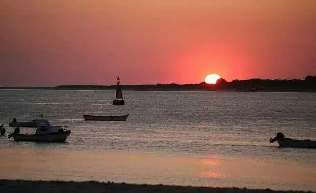 vista de sanlucar atardecer